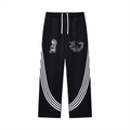 Curved Stripe Straight Sweatpants