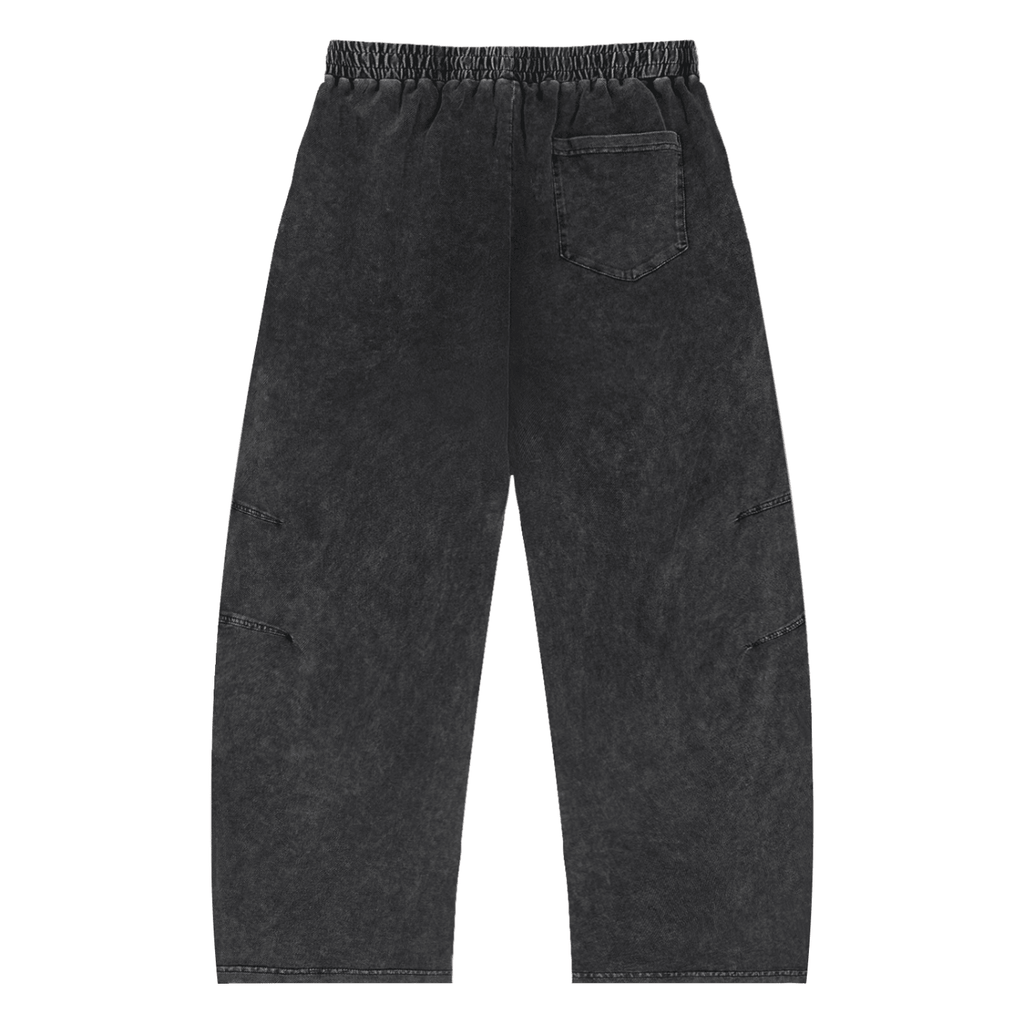 Snow Wash Drawstring Cotton Pants