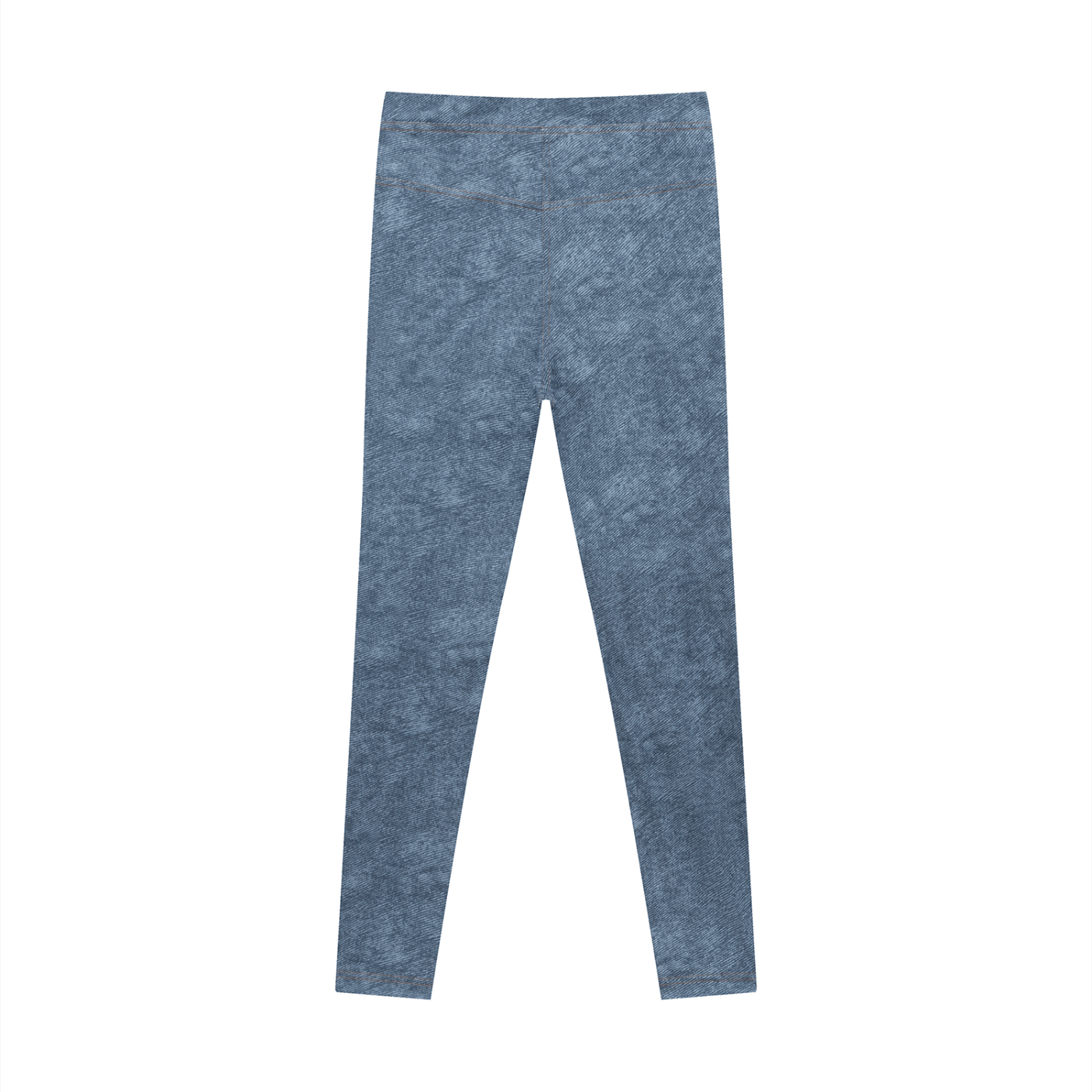 Light Blue Faux Denim Zip-Fly Leggings