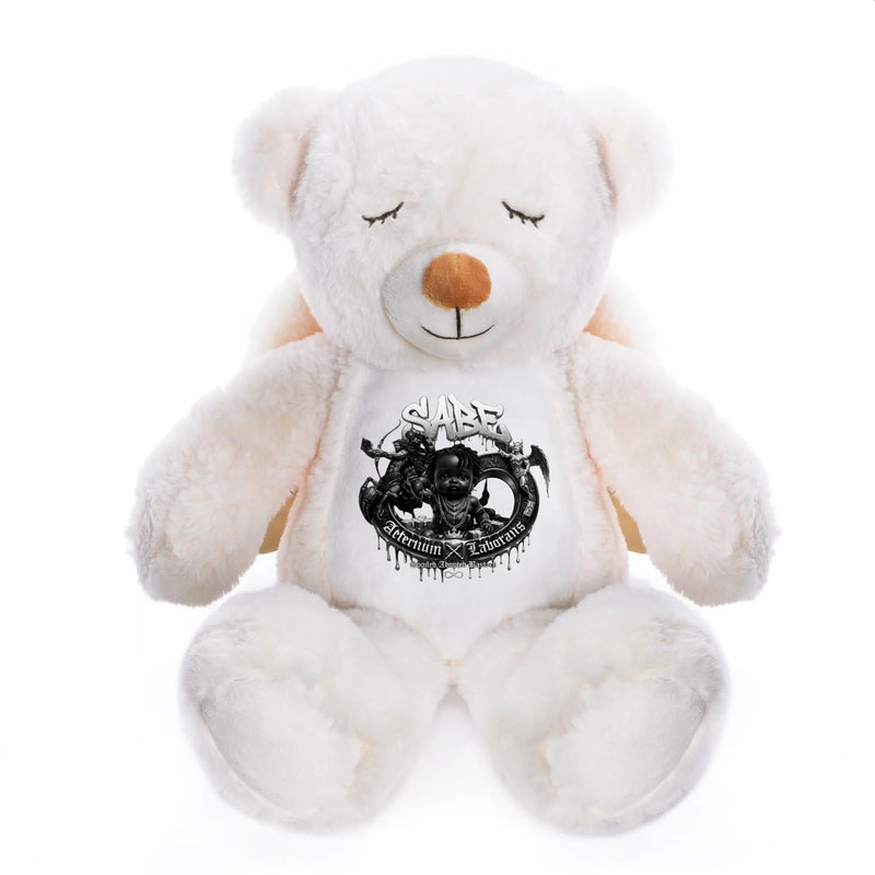 Plush Stuffed Guardian Angel Bear for Memory