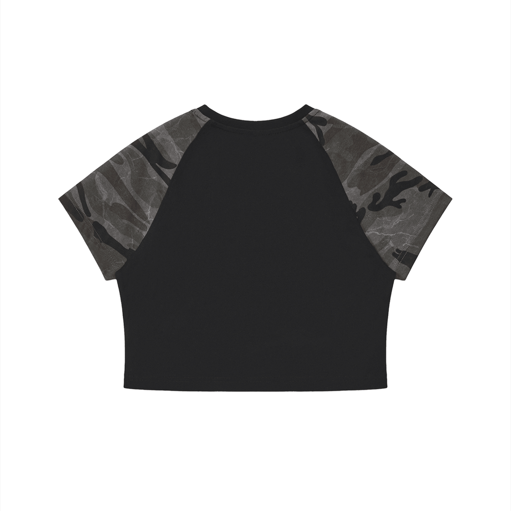 Women’s Camo Raglan Crop T-Shirt