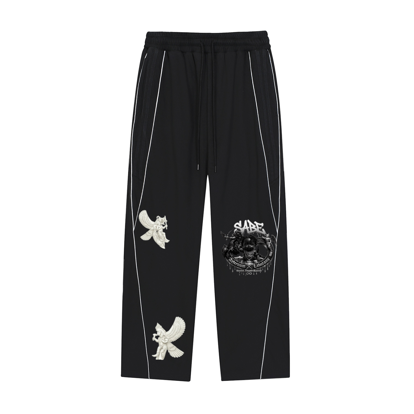 Reflection Striped Straight-Leg Sweatpants