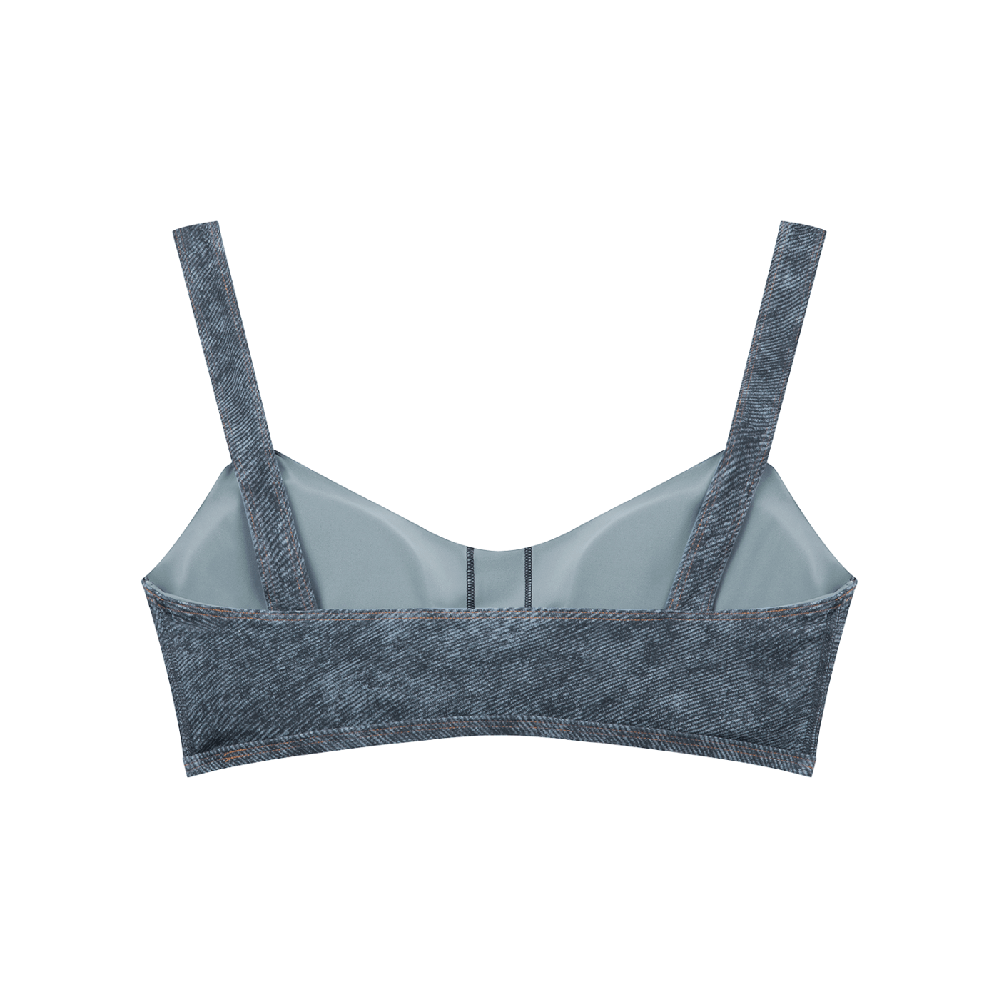 Jean Blue Faux Denim Sports Bra