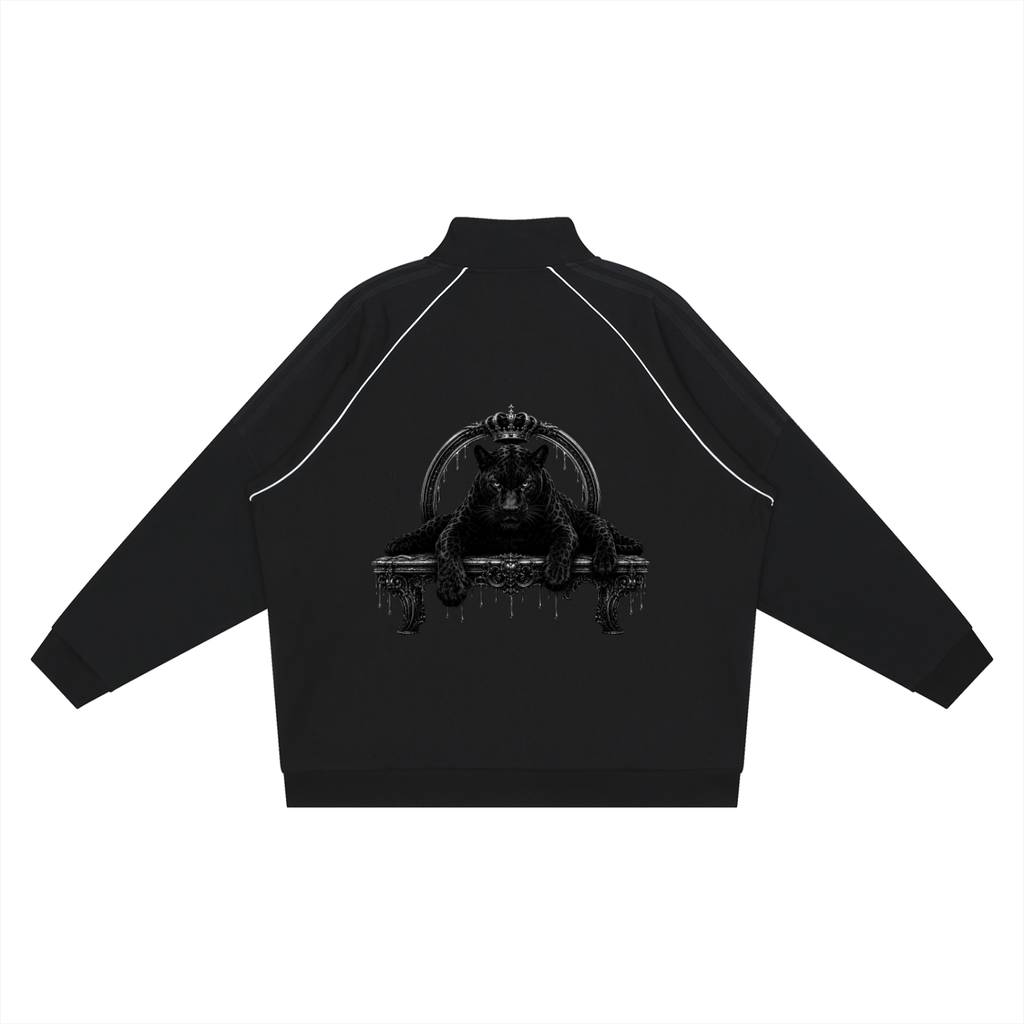 Reflection Striped Raglan Sleeve Jacket