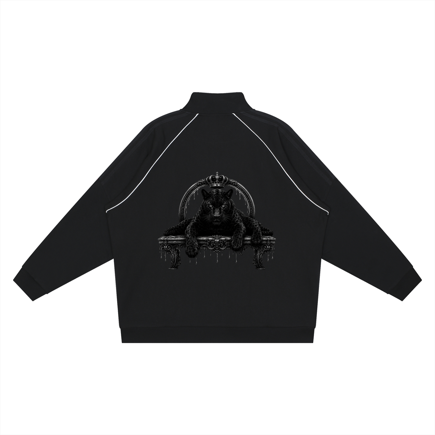 Reflection Striped Raglan Sleeve Jacket