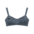 Jean Blue Faux Denim Sports Bra