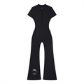 Women’s Tight Flared Leg Quarter-Zip Jumpsuit