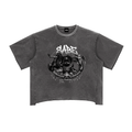 Grey Raw Edge Snow Washed Boxy T-Shirt