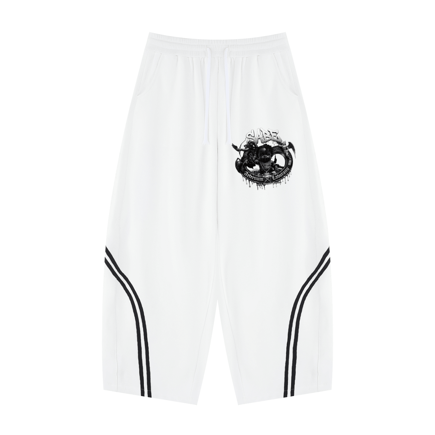 Wide Leg Piping Sweatpants