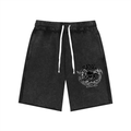 Mineral Wash Raw Edge Shorts