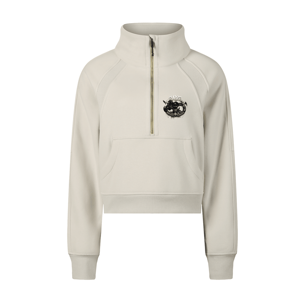 Cropped Half-Zip Sweatshirt