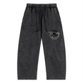 Snow Wash Drawstring Cotton Pants