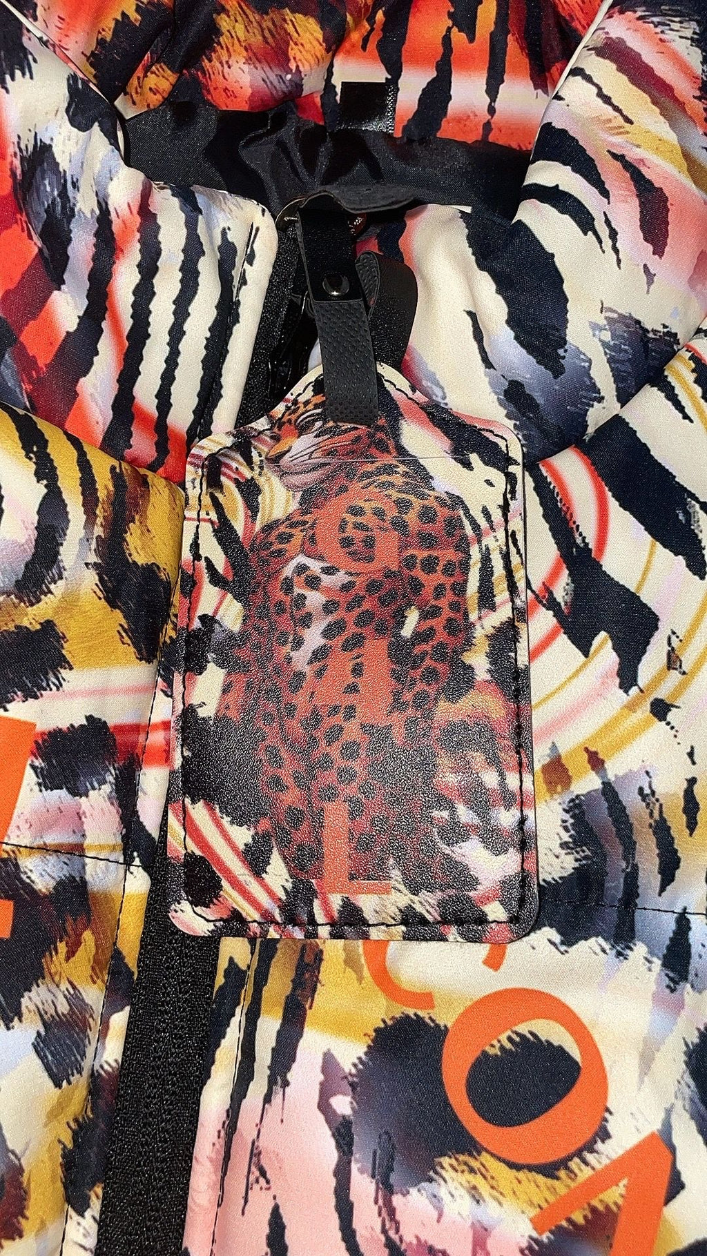 Multi Color Leopard Print Puffer Vest