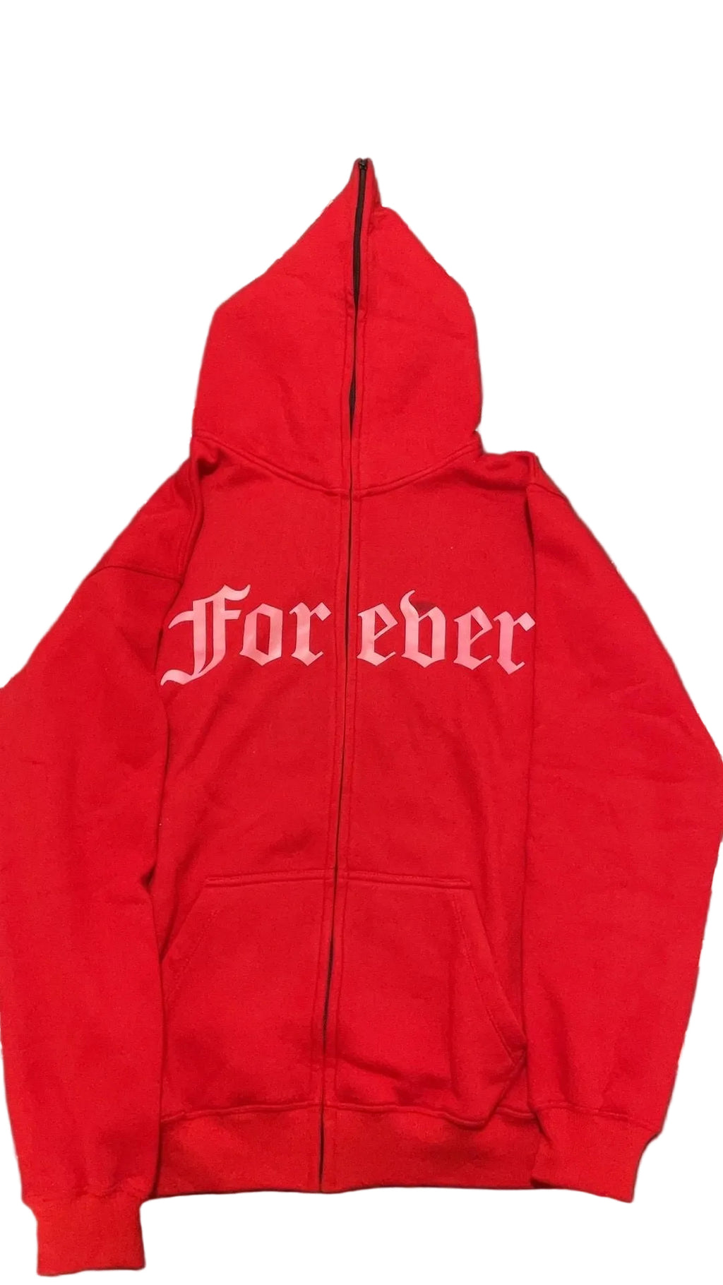 Cherry Red Zip Hoodie