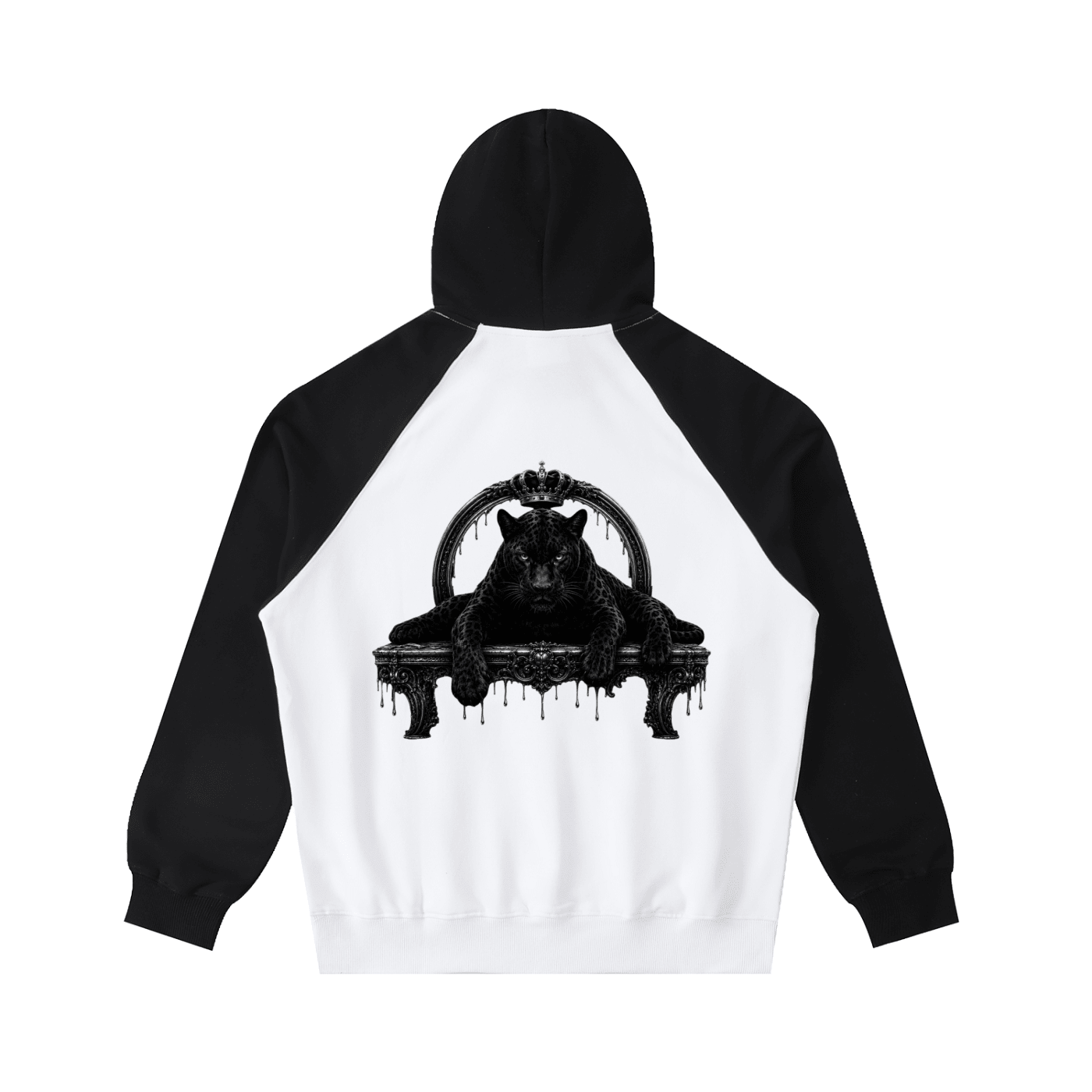 Black Raglan Sleeve Hoodie