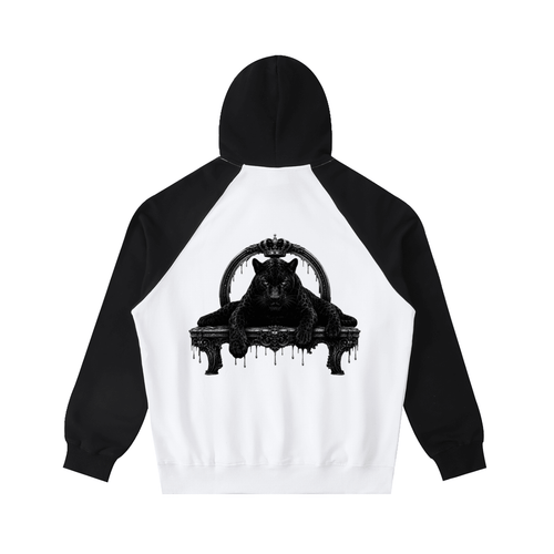 Black Raglan Sleeve Hoodie