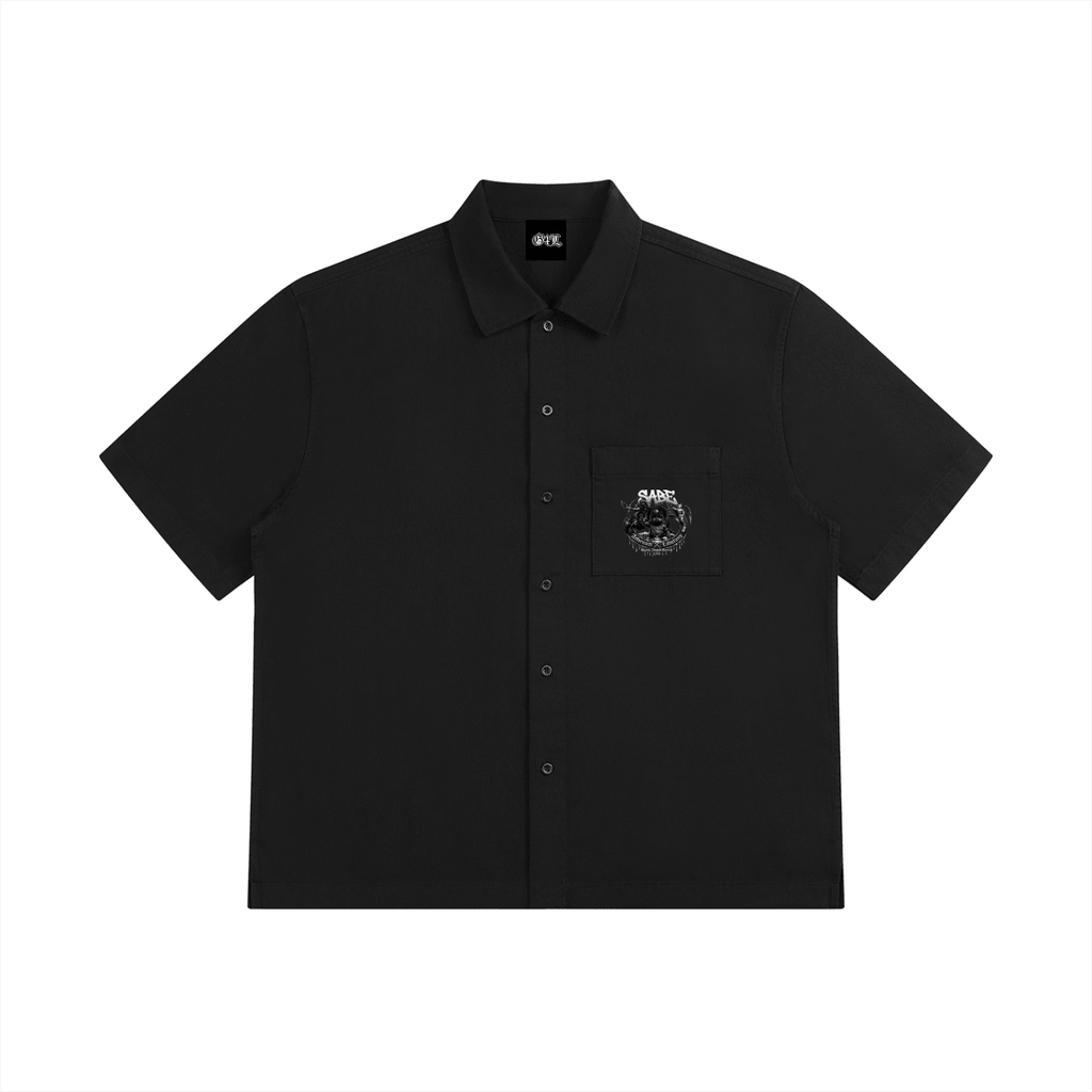 Unisex Boxy Patch Pocket Short Sleeve Shirt