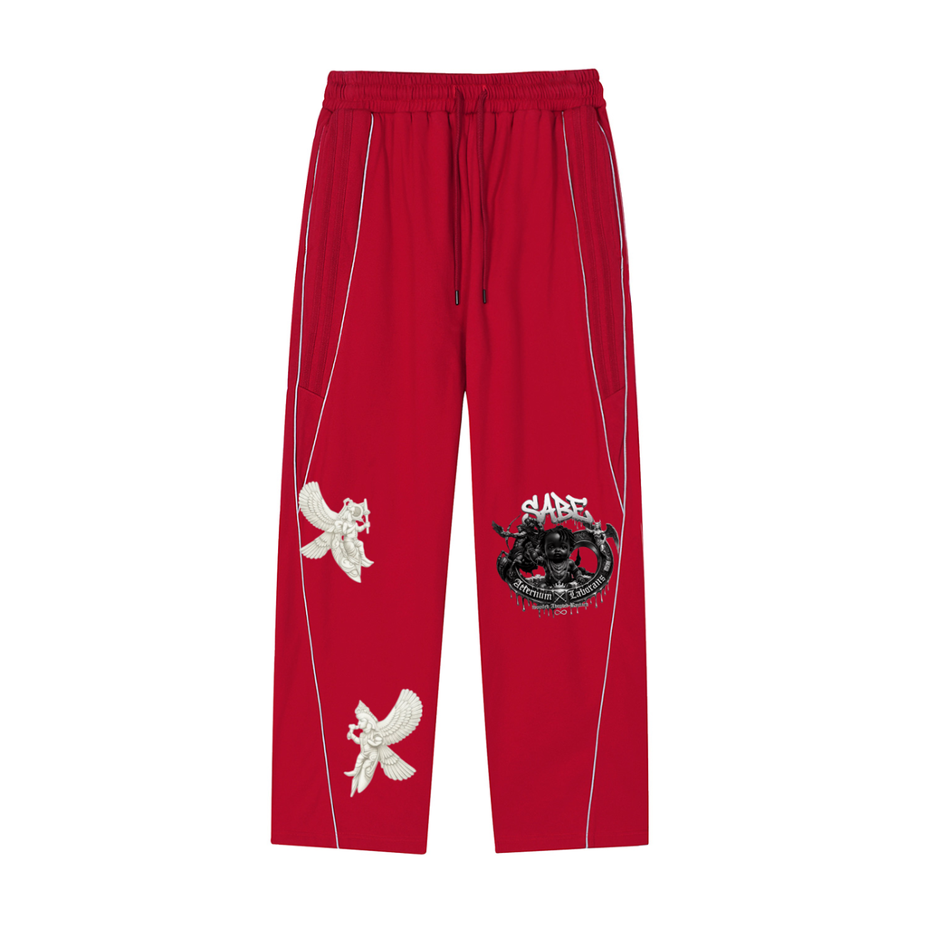 Reflection Striped Straight-Leg Sweatpants
