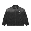 Unisex Vintage Wash Full-Zip Denim Jacket