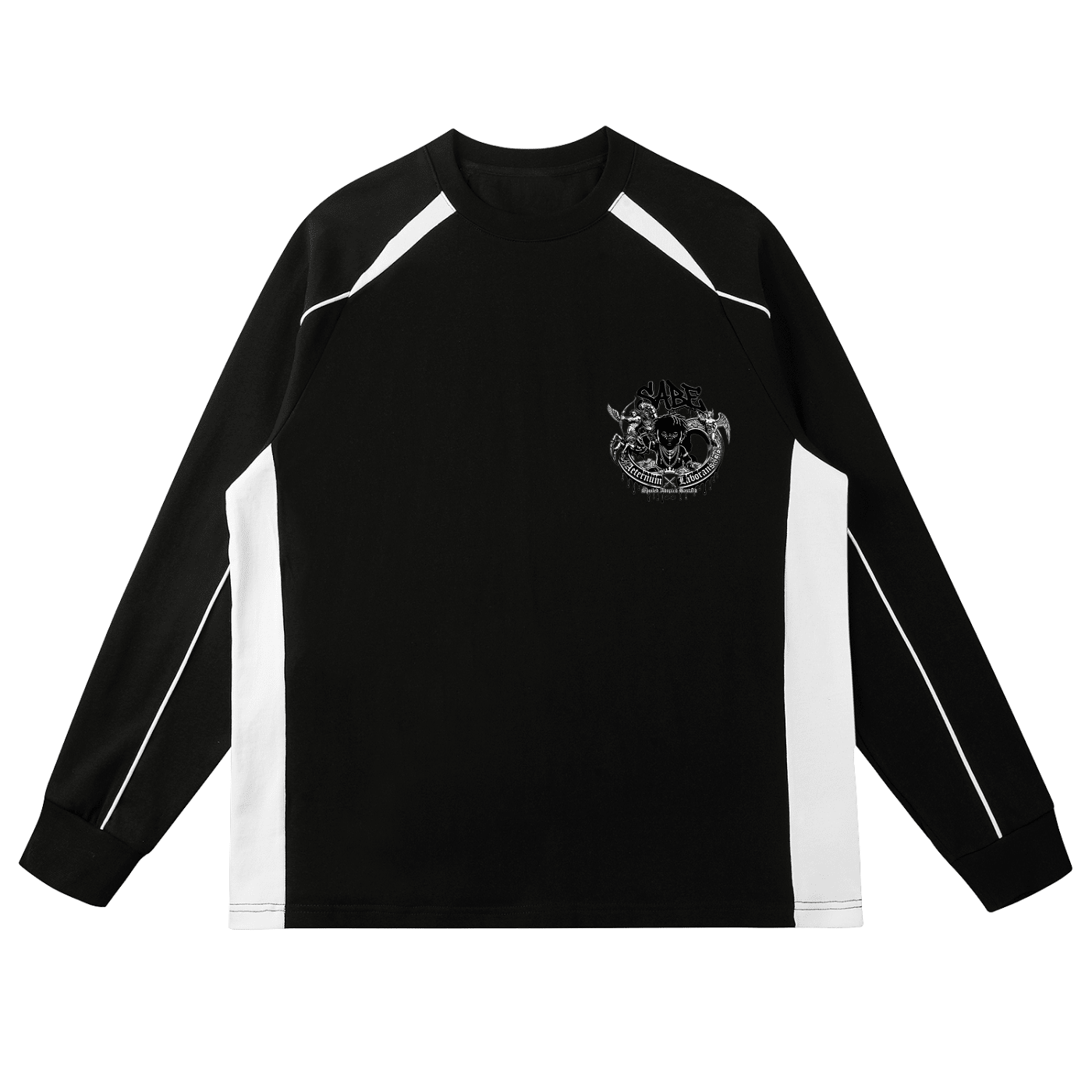 Contrast Panel Raglan Sweatshirt